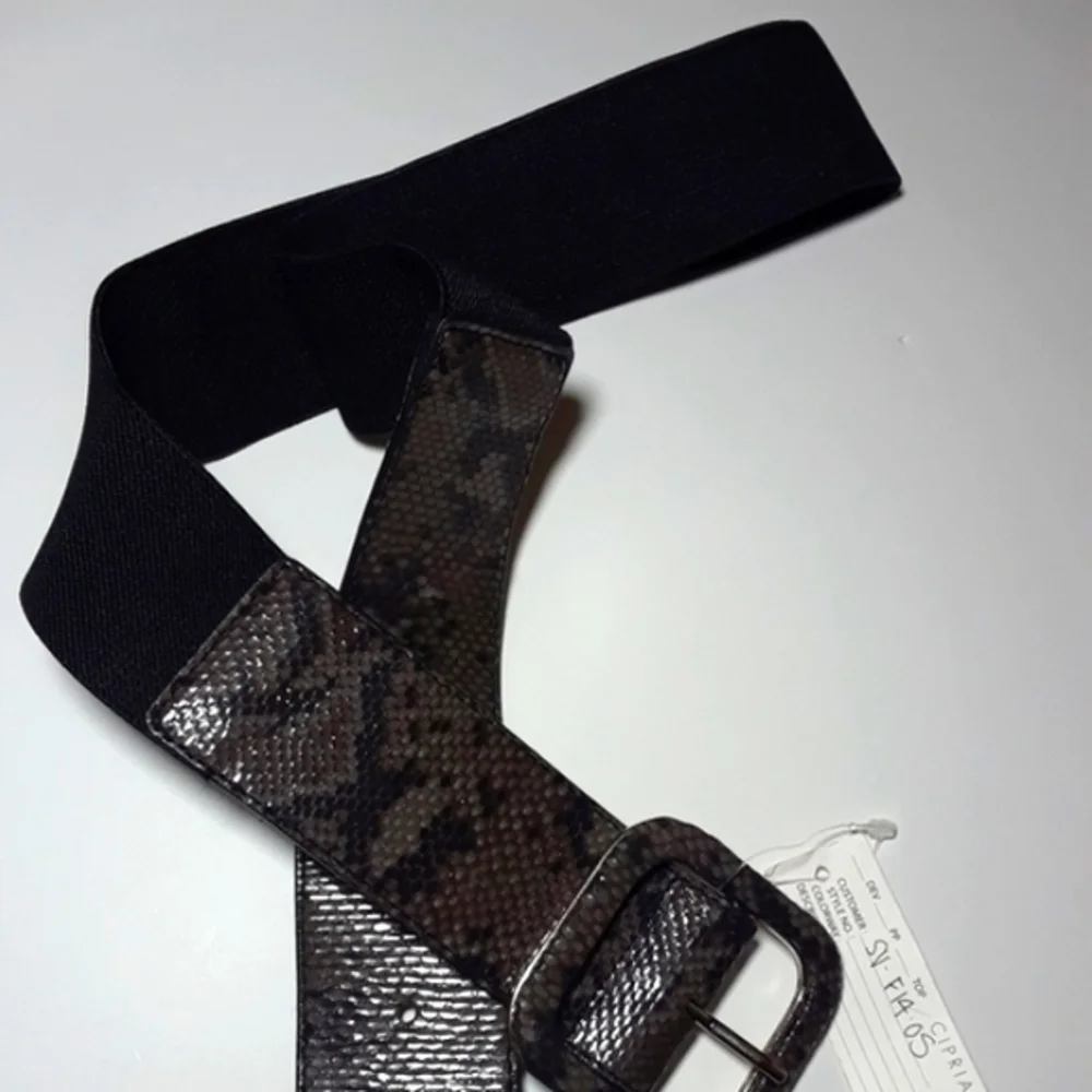 Cipriani Max Leather Scales Buckle Front Belt-OS